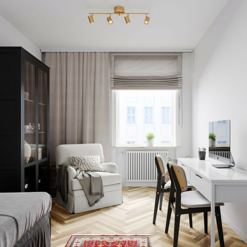 By Rydéns Deckenleuchte Correct in Gold Wohnbeispiel
