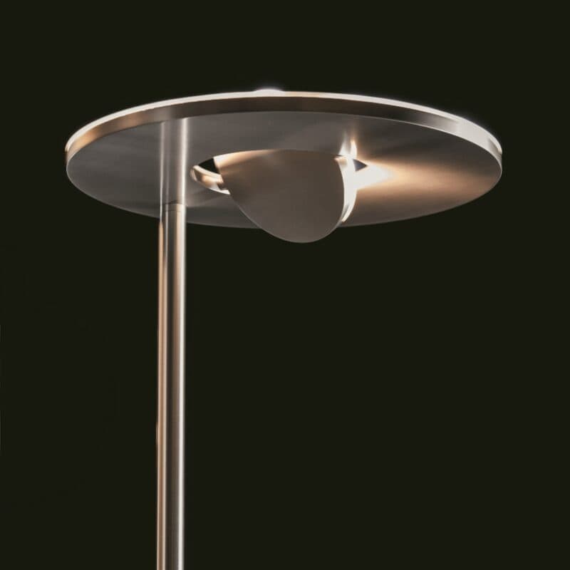 Holtkötter Deckenfluter Nova OOG in Aluminium matt Detailansicht Lampenschirm