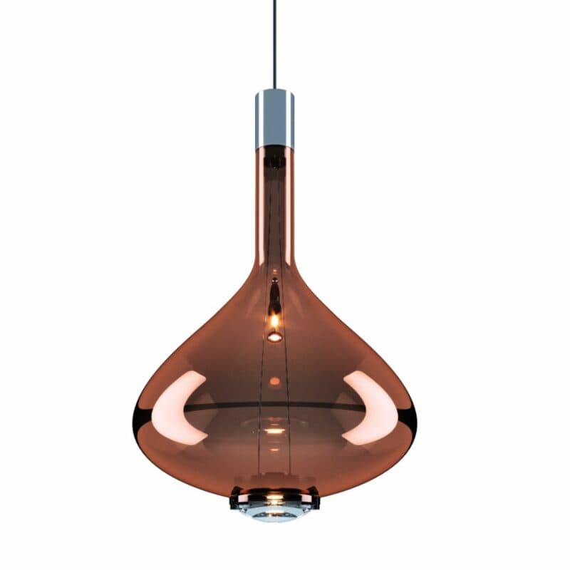 Lodes Pendelleuchte Sky-Fall in Bronze glänzend mit 36 cm Durchmesser