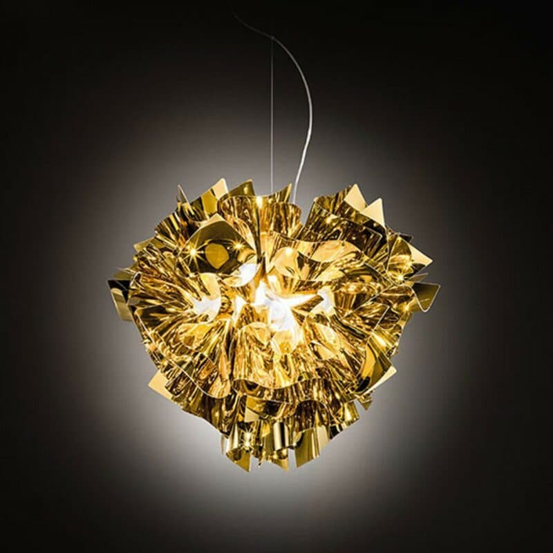 Slamp Pendelleuchte Veli in Gold Wohnbeispiel