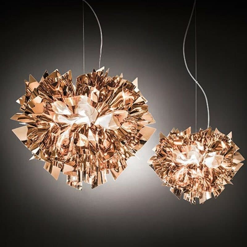 Slamp Pendelleuchte Veli in Kupfer Wohnbeispiel (42 & 60 cm)