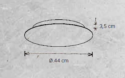 Escale Wand-und Deckenleuchte Blade Ø 44 cm Maße