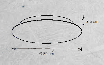 Escale Wand-und Deckenleuchte Blade Ø 59 cm Maße