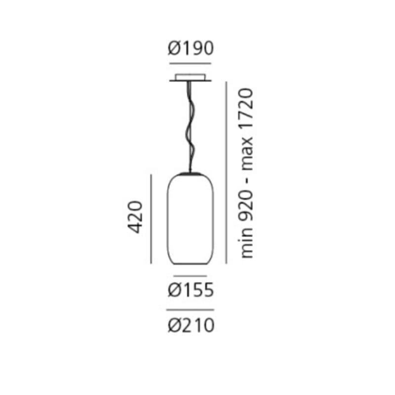 Artemide Pendelleuchte Gople Maße Standard