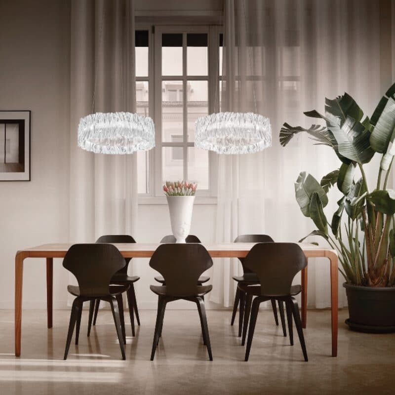 Slamp Pendelleuchte Accordéon Weiß Wohnbeispiel