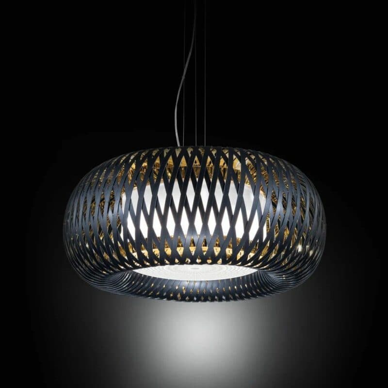 Slamp Pendelleuchte Kalatos in Schwarz/Gold Lichtwirkung