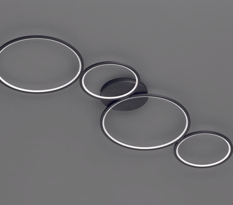 Trio Deckenleuchte Rondo schwarz