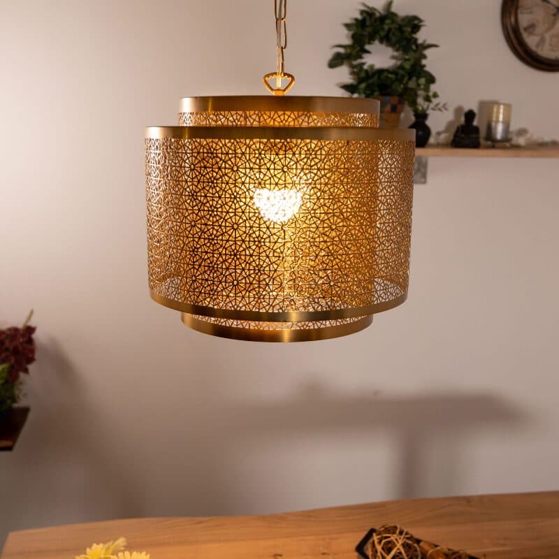 By Rydéns Pendelleuchte Hermine Gold Wohnbeispiel