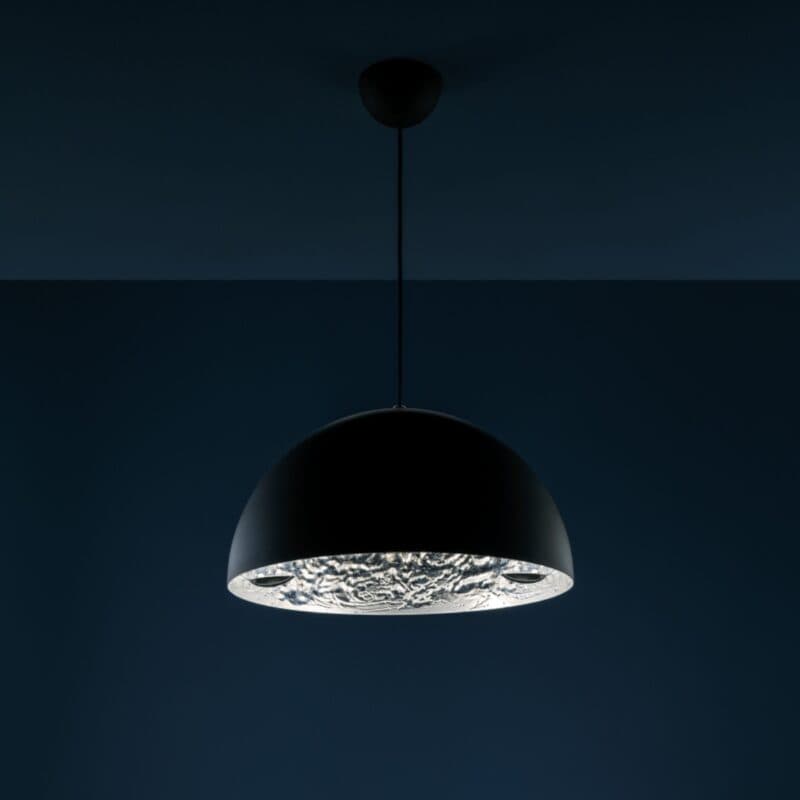Catellani & Smith Pendelleuchte Stchu-Moon 02 in Silber Wohnbeispiel