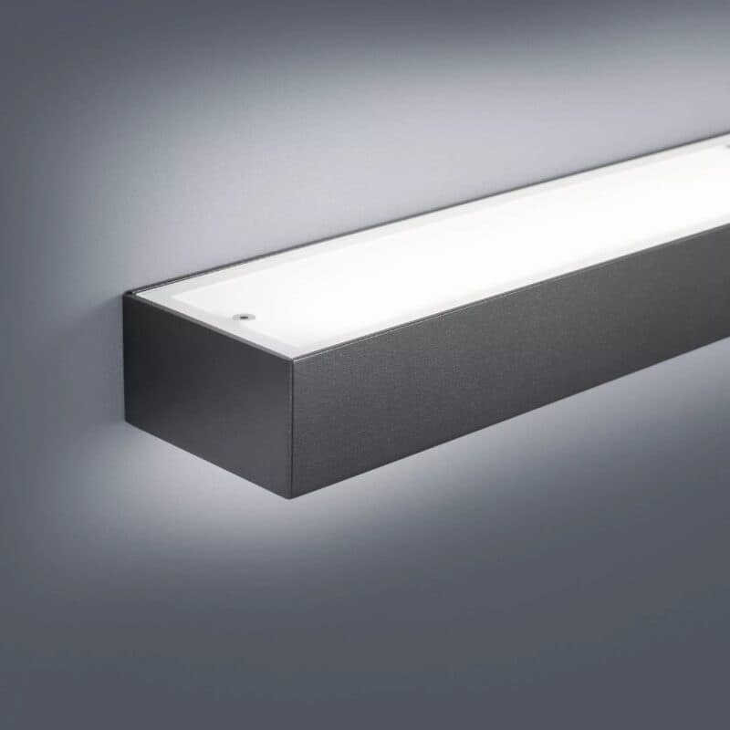 Helestra Wandleuchte Theia in Schwarz Ansicht von oben (Uplight)