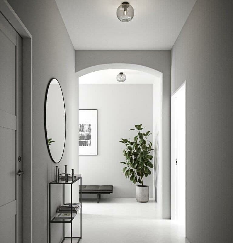 Nordlux Wand- und Deckenleuchte Alton Rauchglas Milieu