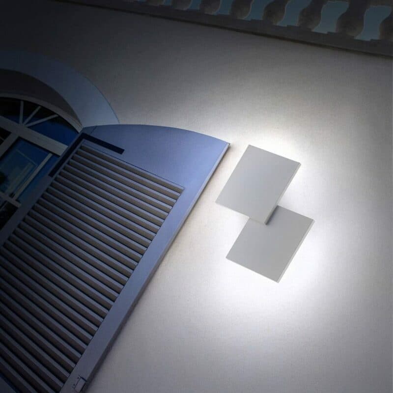 Lodes Puzzle Outdoor Double Square in Weiß matt Wohnbeispiel