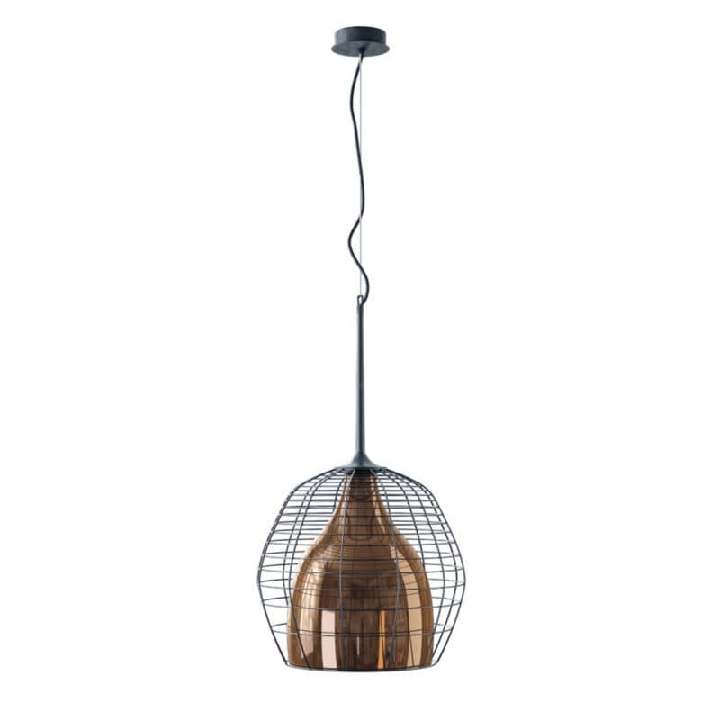 Diesel Living Pendelleuchte Cage Large in Schwarz/Bronze