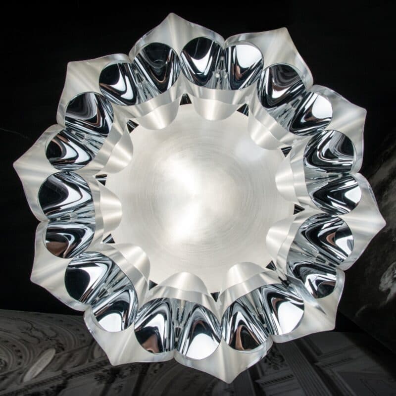 Slamp Pendelleuchte Flora Silber Detail Schirm