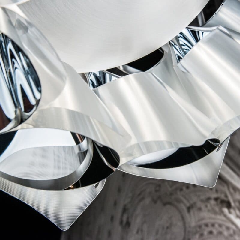 Slamp Pendelleuchte Flora Silber Detail Schirm