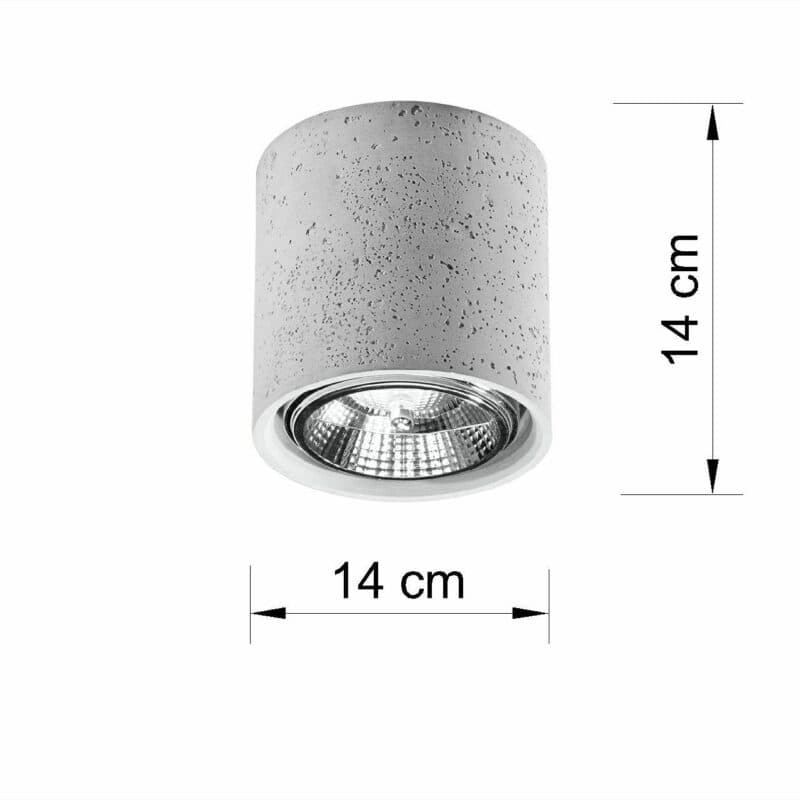 Sollux Lighting Deckenleuchte Cullo Beton Maße