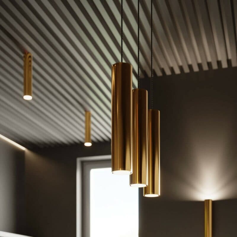 Liadomo Pendelleuchte Solga in Gold Wohnbeispiel