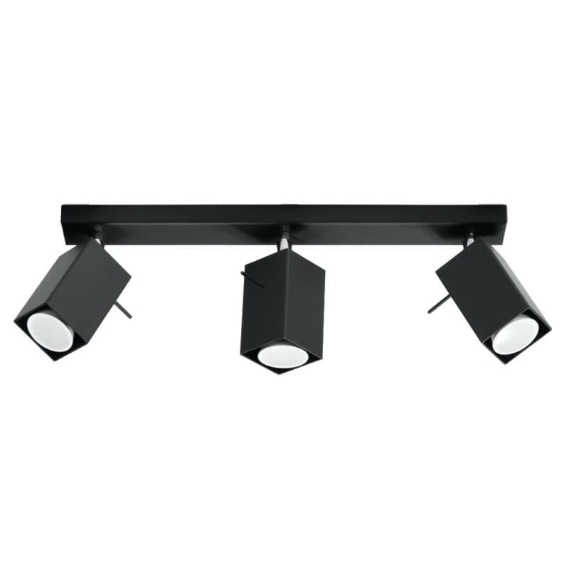 Sollux Lighting Deckenleuchte Merida 3-flammig in Schwarz
