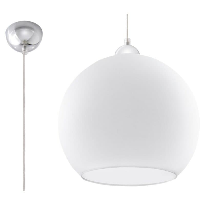 Sollux Lighting Pendelleuchte Ball in Weiß