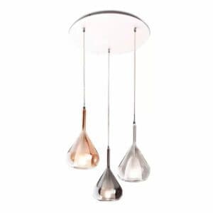 Fabas Luce Pendelleuchte Lila 3-flammig Rondell