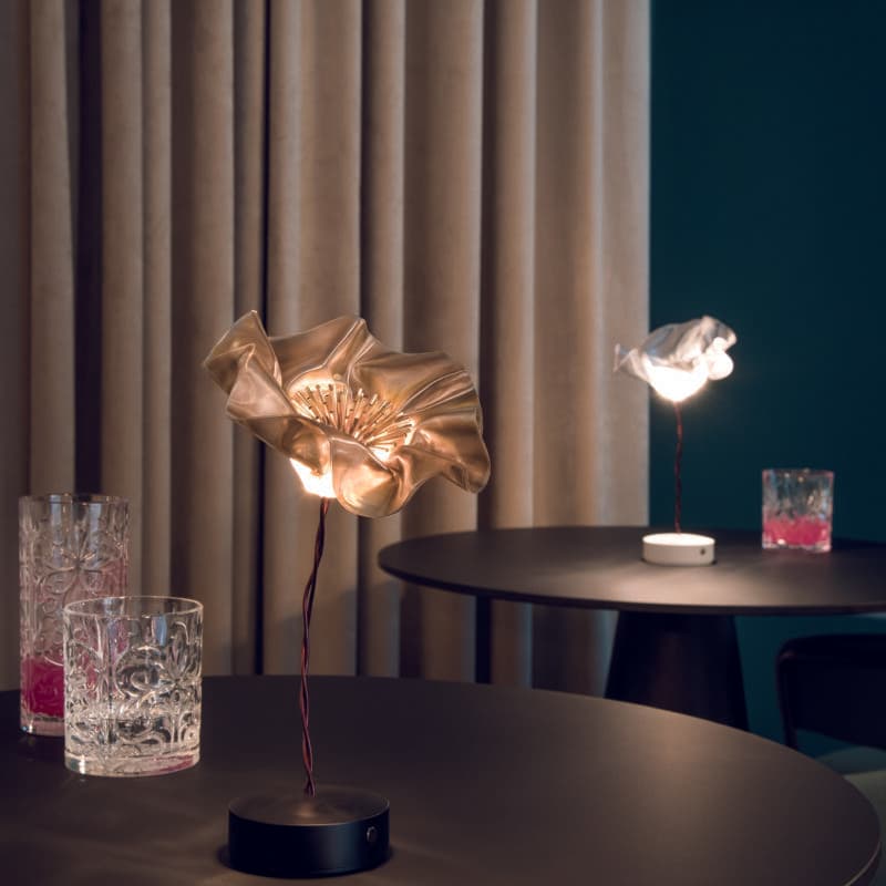 Slamp Akkutischleuchte Lafleur Velvet Milieu