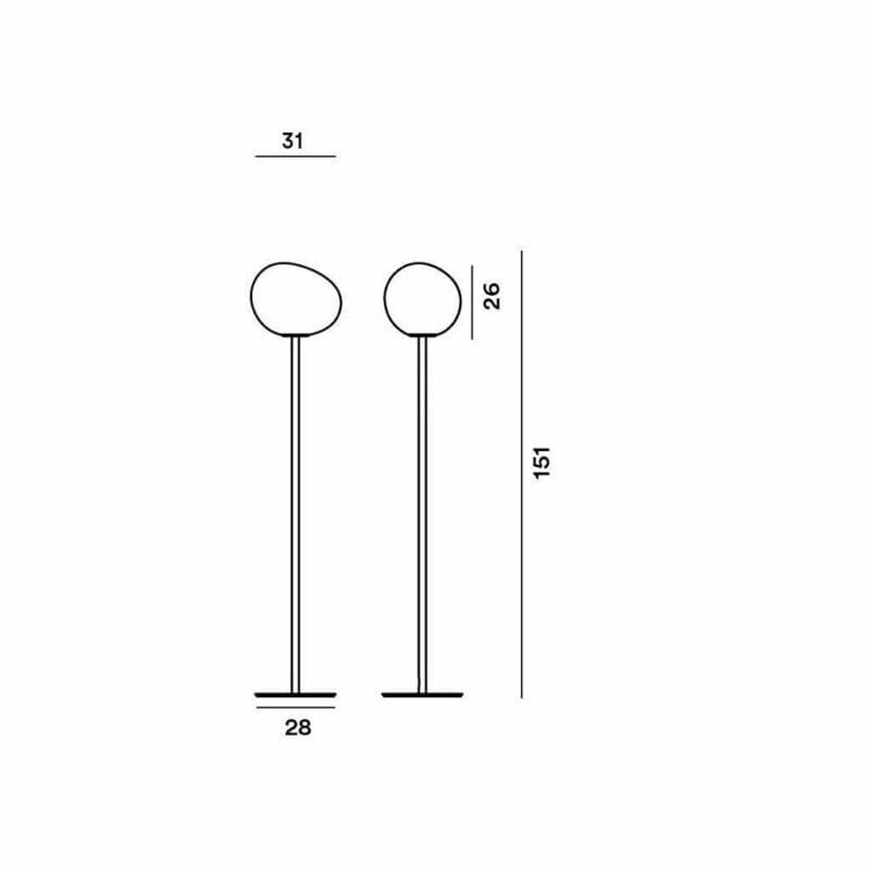 Foscarini Stehleuchte Gregg Media Maße