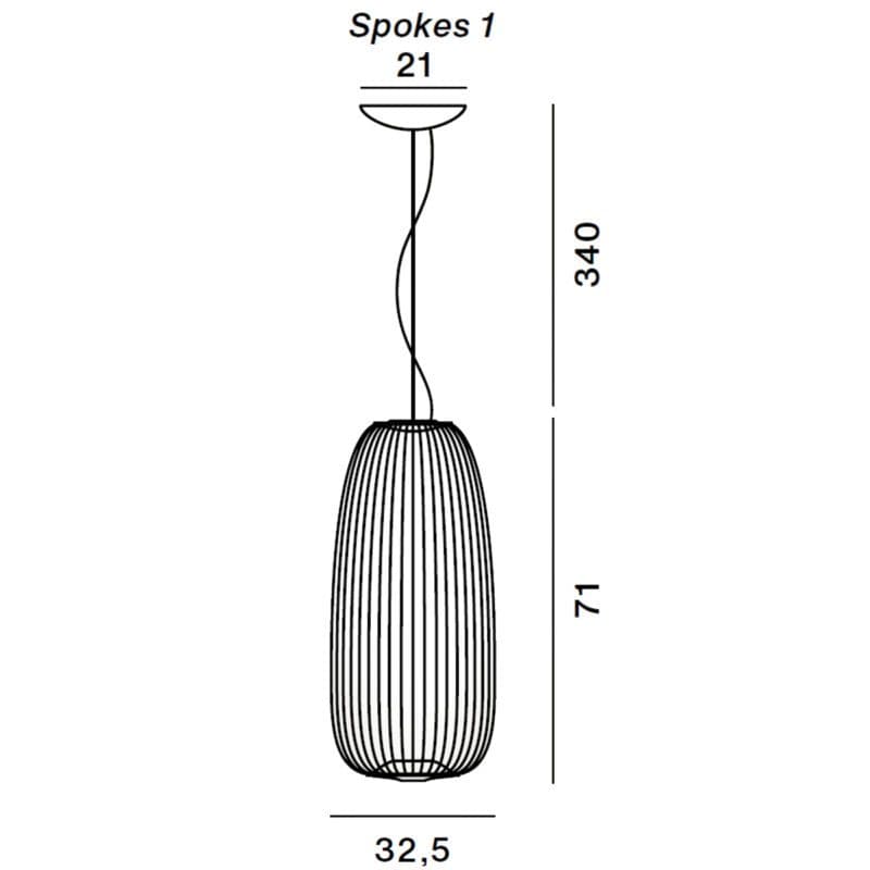 Foscarini Pendelleuchte Spokes 1 Maße