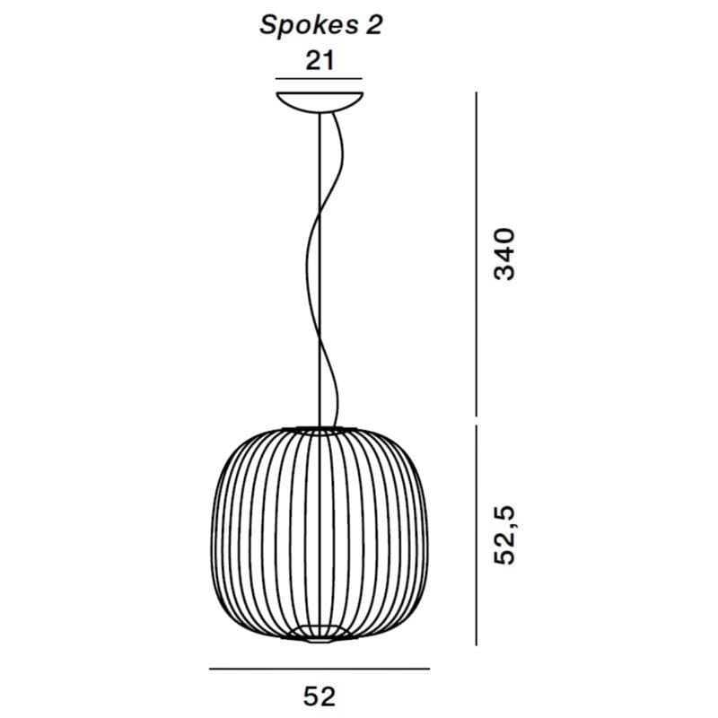 Foscarini Pendelleuchte Spokes 2 Maße