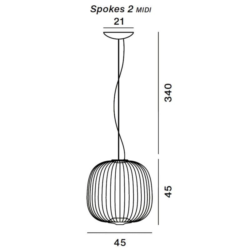 Foscarini Pendelleuchte Spokes 2 midi Maße