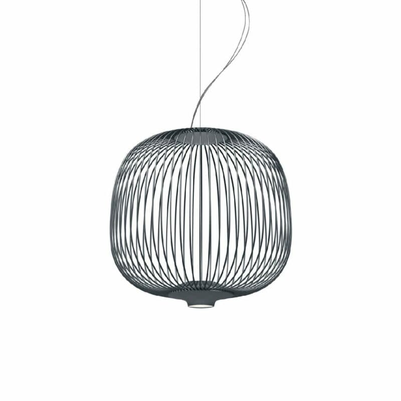 Foscarini Pendelleuchte Spokes 2 Piccola Graphitgrau (Grafite)
