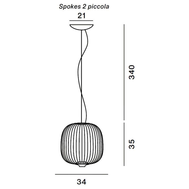 Foscarini Pendelleuchte Spokes 2 piccola Maße