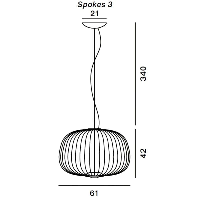 Foscarini Pendelleuchte Spokes 3 Maße