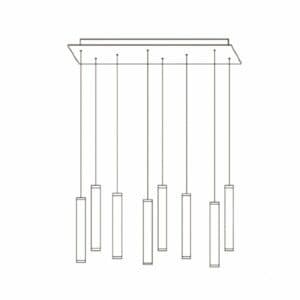 Fabas Luce Pendelleuchte Prado 8-flammig