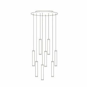 Fabas Luce Pendelleuchte Prado 8-flammig Rondell