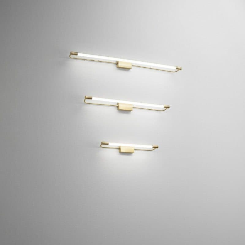 Fabas Luce Wandleuchte Rapallo Messing satiniert 40 cm, 60 cm, 80 cm