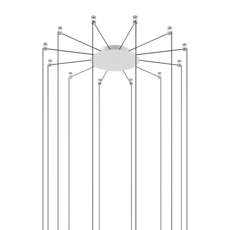 Lodes Baldachin Radial System in Weiß matt für 12 Pendel