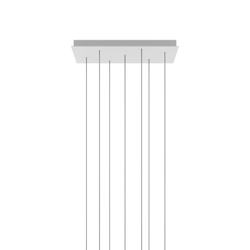Lodes Baldachin Rectangular Cluster System in Weiß matt für 7 Pendel