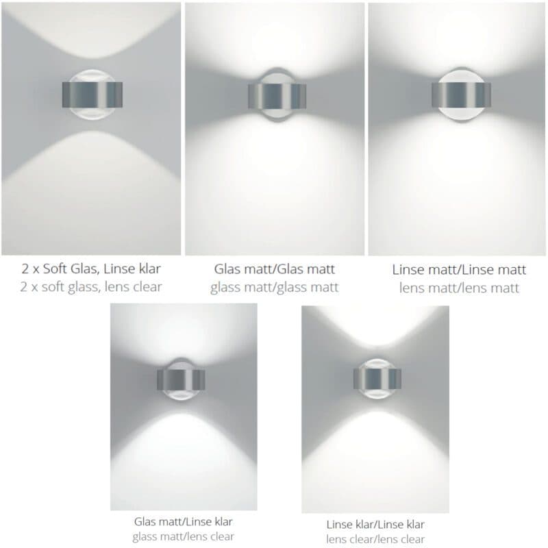 Top Light Wandleuchte Puk Mini Wall Kopf-Konfigurationen