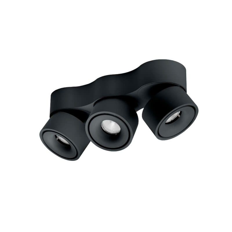 Lumexx Antidark Deckenleuchte Easy LED Triple Spot in Schwarz