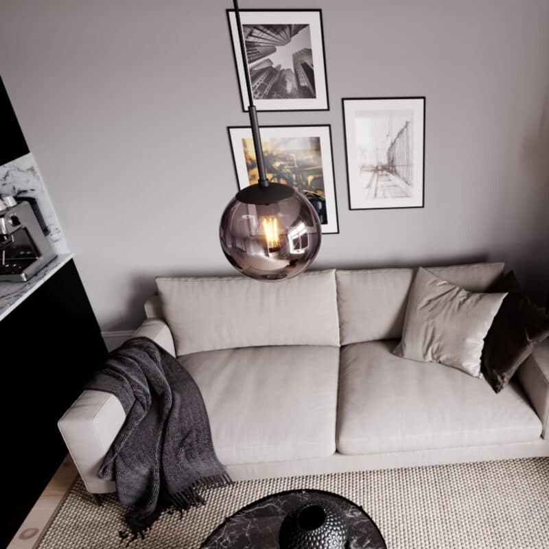 By Rydéns Pendelleuchte Boyle 1-flammig Wohnbeispiel Wohnzimmer