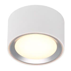 Nordlux Deckenleuchte Fallon Weiß/gebürsteter Stahl, Stufe 1