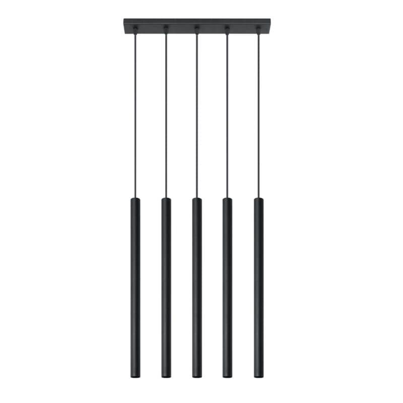 Sollux Lighting Pendelleuchte Pastelo 5 in Schwarz