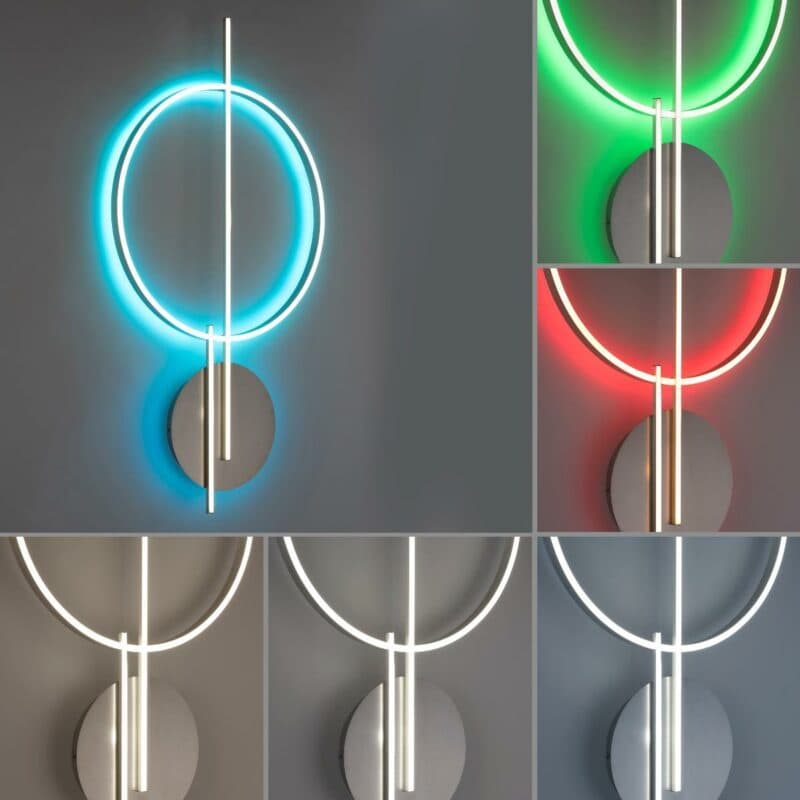 Paul Neuhaus Wand- und Deckenleuchte Q-Arkoa RGB (oben) & CCT (unten)