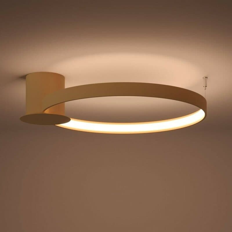 Liadomo Deckenleuchte Skilo in Gold mit 55 cm Wohnbeispiel