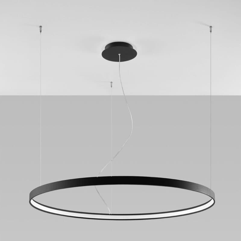 Liadomo Kronleuchter Skilo Schwarz 110 cm Wohnbeispiel