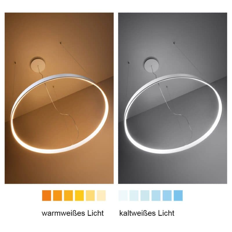 Liadomo Kronleuchter Skilo Weiß warmweiße und neutralweiße Lichtfarbe