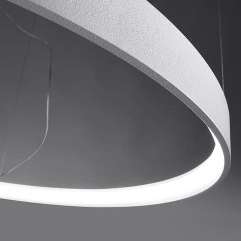 Liadomo Kronleuchter Skilo Weiß eingeschaltet neutralweiße Lichtfarbe