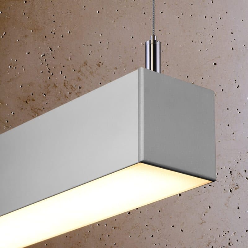 Sollux Pendelleuchte Pinne in Grau mit 67 cm Länge und 3000 K Detailansicht