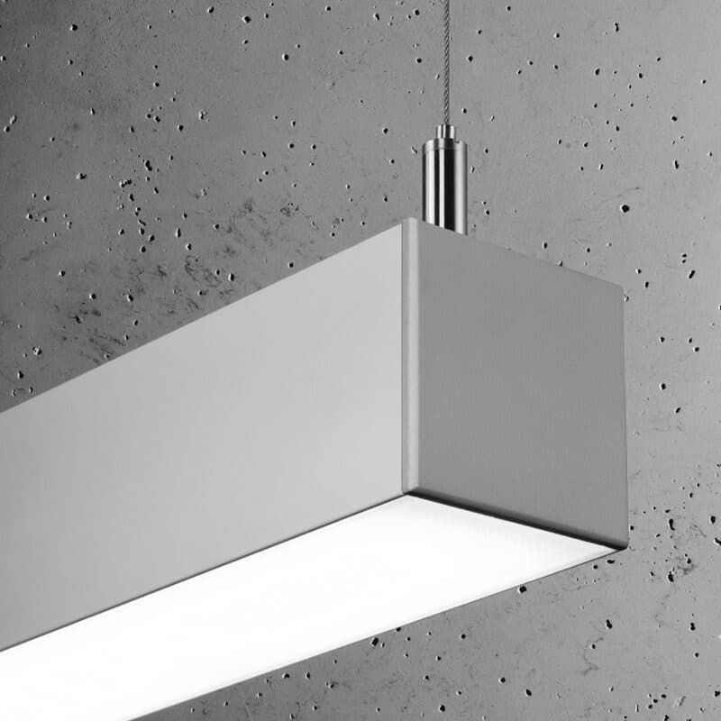 Sollux Pendelleuchte Pinne in Grau mit 67 cm Länge und 4000 K