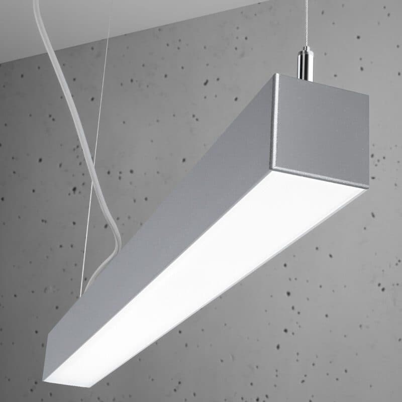 Sollux Pendelleuchte Pinne in Grau mit 67 cm Länge Detailansicht